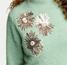 Sequin Flower Burst Jumper - LD567